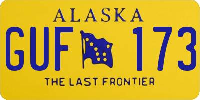 AK license plate GUF173