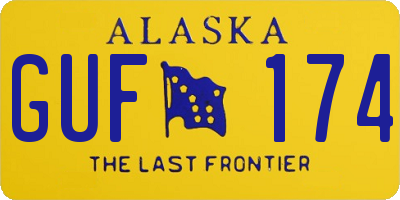 AK license plate GUF174