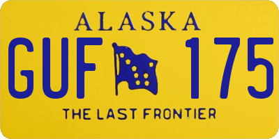 AK license plate GUF175