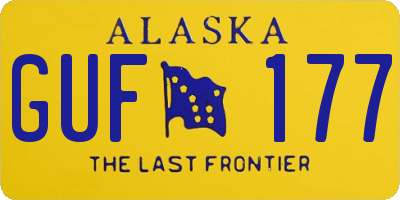 AK license plate GUF177