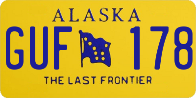 AK license plate GUF178