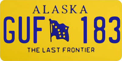 AK license plate GUF183