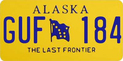 AK license plate GUF184