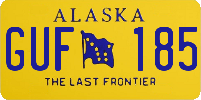 AK license plate GUF185