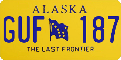 AK license plate GUF187