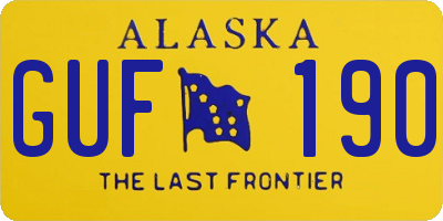 AK license plate GUF190