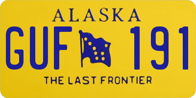 AK license plate GUF191