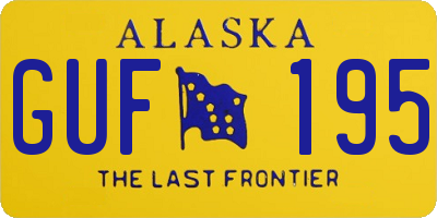 AK license plate GUF195