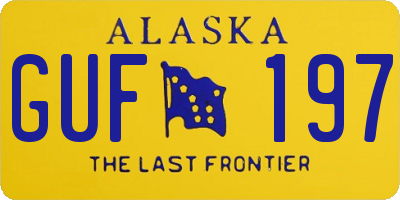 AK license plate GUF197
