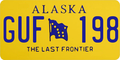 AK license plate GUF198