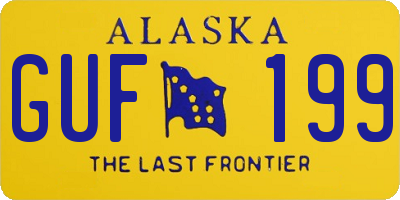 AK license plate GUF199