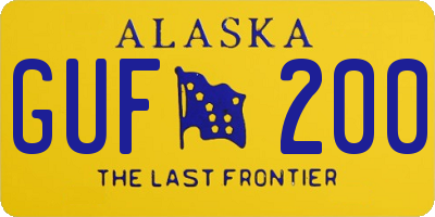 AK license plate GUF200