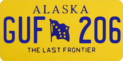 AK license plate GUF206