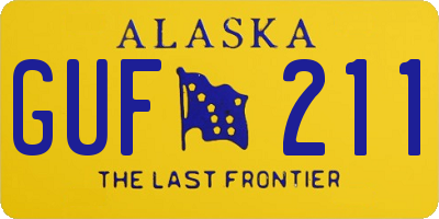 AK license plate GUF211