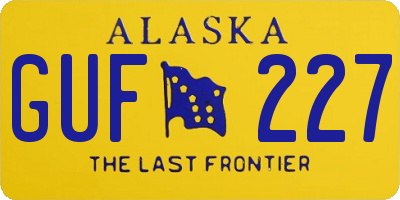 AK license plate GUF227