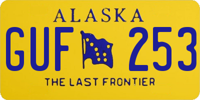 AK license plate GUF253