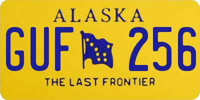 AK license plate GUF256