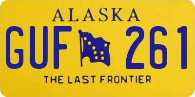 AK license plate GUF261