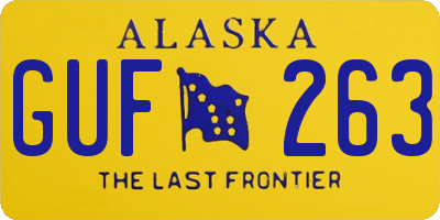 AK license plate GUF263