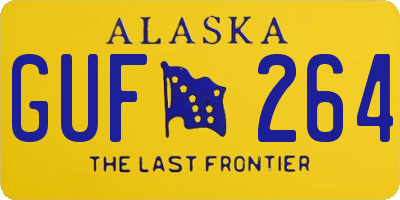 AK license plate GUF264