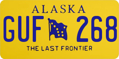 AK license plate GUF268