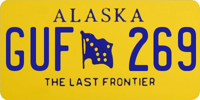 AK license plate GUF269