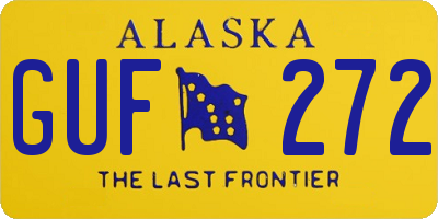 AK license plate GUF272