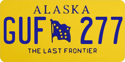 AK license plate GUF277