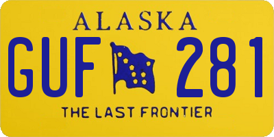 AK license plate GUF281