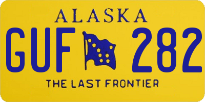 AK license plate GUF282