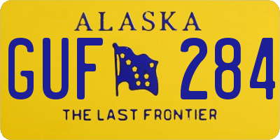 AK license plate GUF284