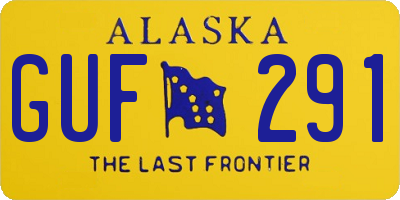 AK license plate GUF291