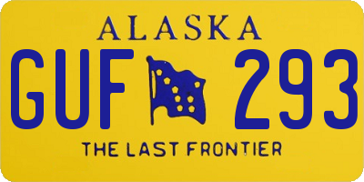 AK license plate GUF293