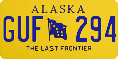 AK license plate GUF294