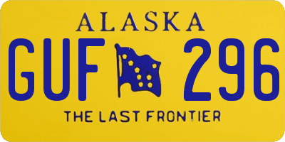 AK license plate GUF296