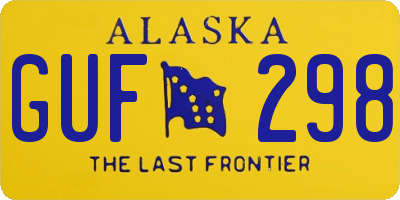 AK license plate GUF298