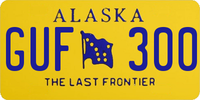 AK license plate GUF300