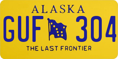 AK license plate GUF304