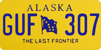 AK license plate GUF307