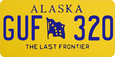 AK license plate GUF320