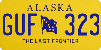 AK license plate GUF323