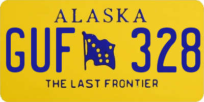 AK license plate GUF328