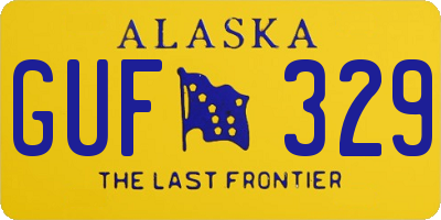 AK license plate GUF329