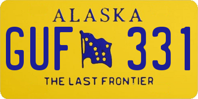 AK license plate GUF331