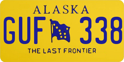 AK license plate GUF338