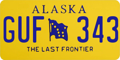 AK license plate GUF343