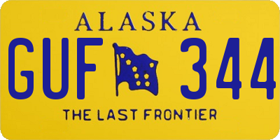 AK license plate GUF344