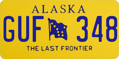AK license plate GUF348