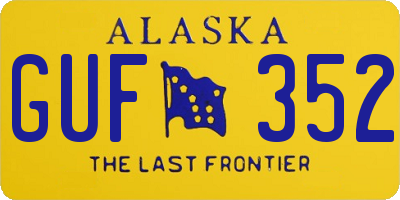 AK license plate GUF352