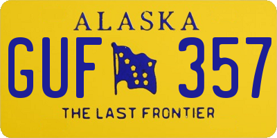 AK license plate GUF357